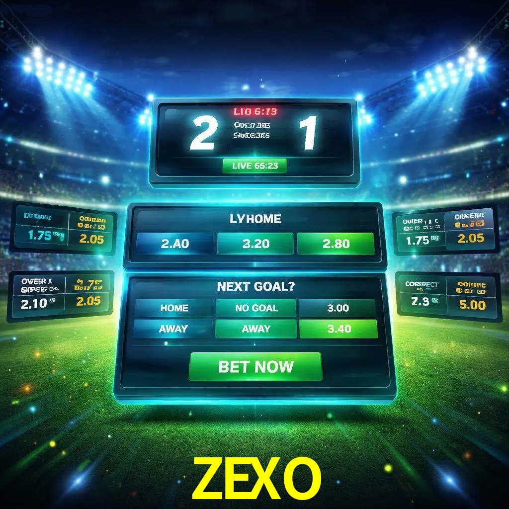 Vista de apuestas en vivo ZEXO durante un partido en curso